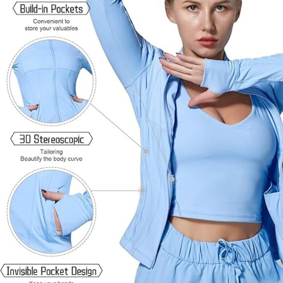 SUNZEL Women Lightweight Sports Running Workout Yoga Athletic Jacket Sz 8 Maroon - Picture 5 of 12